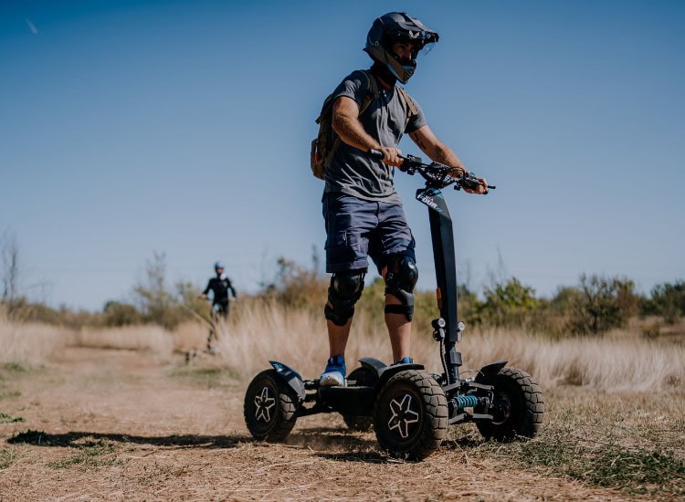 Off-road ride with 4x4 electric scooters 2