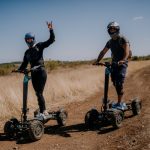 Off-road ride with 4x4 electric scooters 3